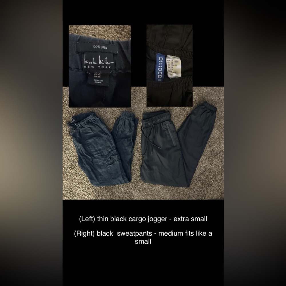 Cargo and sweatpants